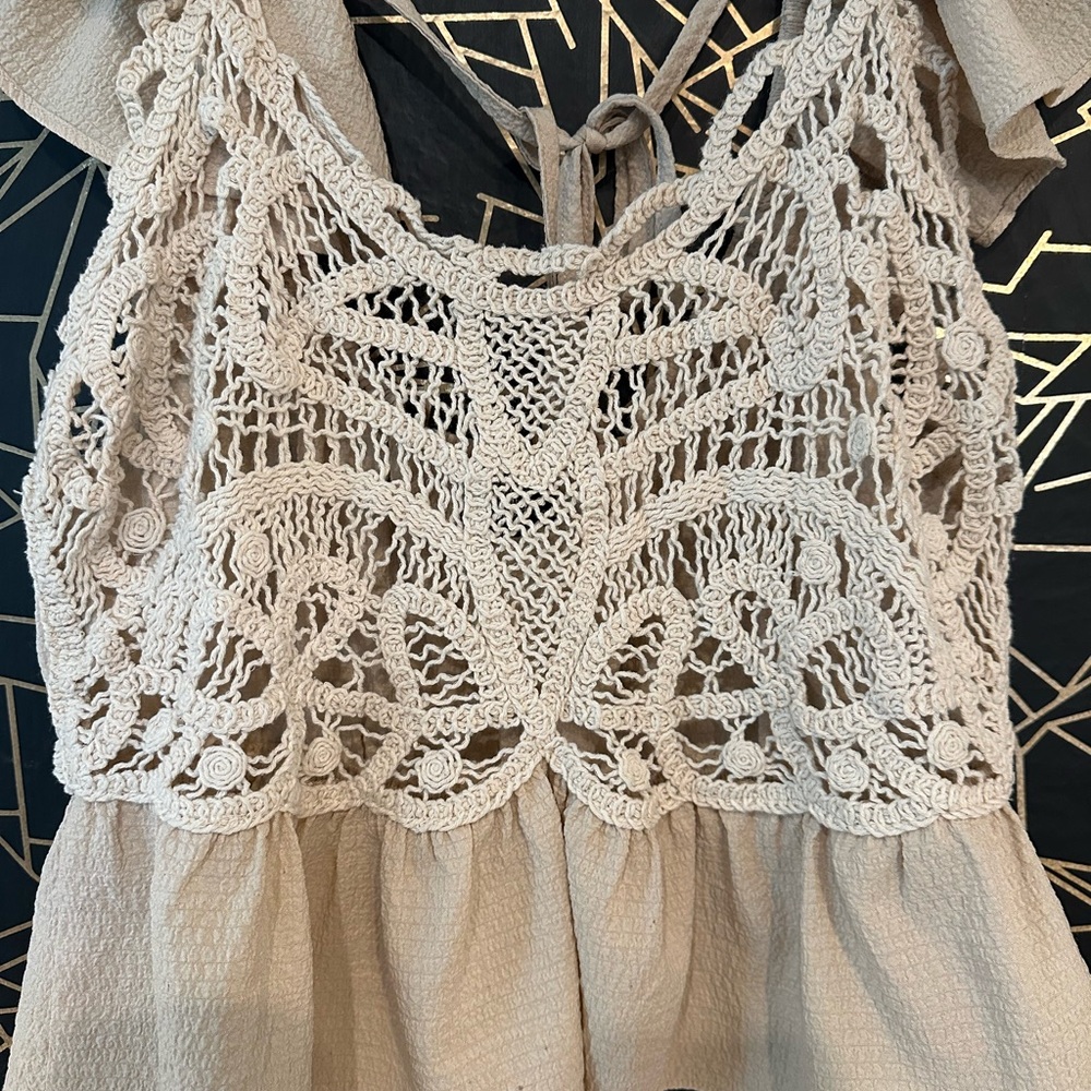 Ruffled Crochet Top - Picture 3 of 3